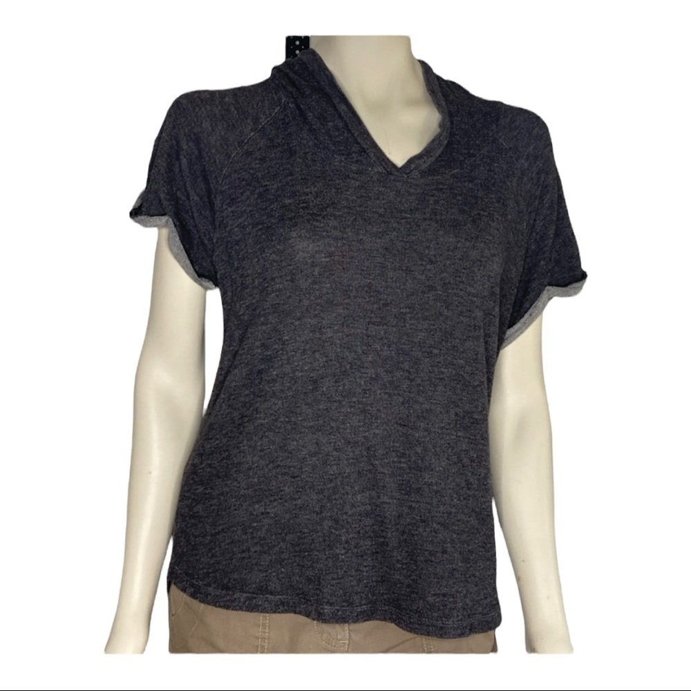Hooded Cuffed Short Sleeve Shirt